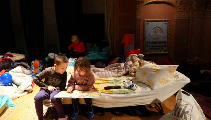 Insides of a refugee camp for Ukrainians in Przemysl