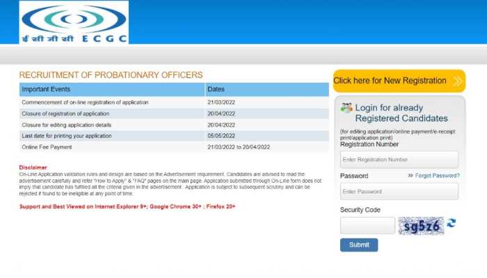 ECGC PO Recruitment 2022 notification released at ecgc.in, here's how to apply online