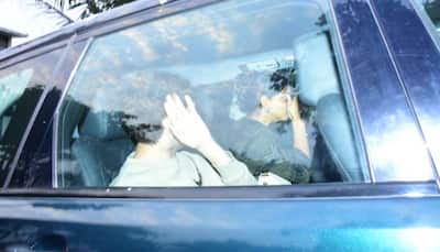 Suhana Khan spotted with her mystery friend in car, hides face from paps - PICS