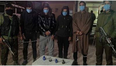 J&K police busts terror module, arrests 4 LeT terror associates with hand grenades in Srinagar