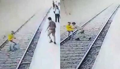 Police constable saves youth who jumped in front of train in Maharashtra’s Thane- Watch 