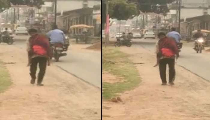 Plight of a father on camera: Chhattisgarh man carries daughter&#039;s body for 10 km, probe ordered 