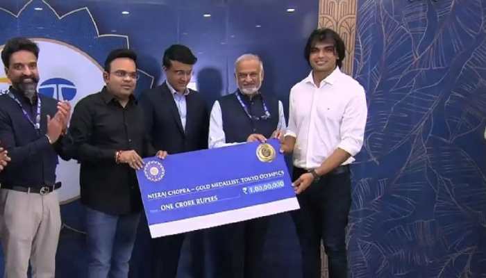 WATCH: BCCI awards Rs 1 crore cash prize to Neeraj Chopra; Lovlina Borgohain, Manpreet Singh too felicitated 