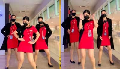 SpiceJet cabin crew dances to Kriti Sanon's 'Param Sundari' in viral video - WATCH