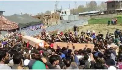 Thousands bid adieu to SPO and his brother at funeral in J&K's Budgam