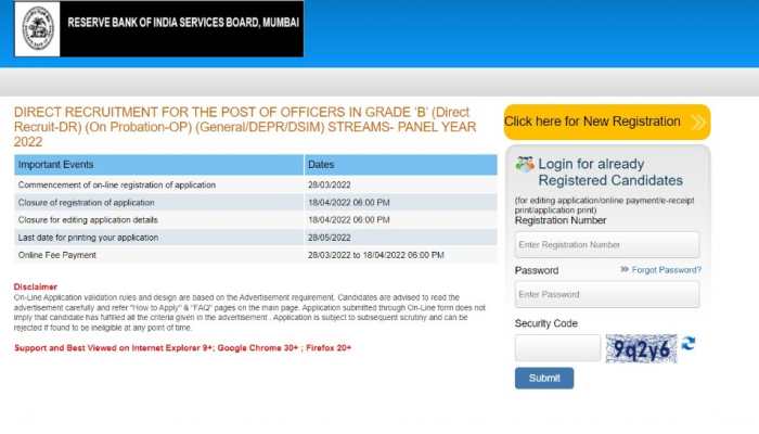 RBI Grade A, Grade B Recruitment 2022: Bumper vacancies released at rbi.org.in, check details here