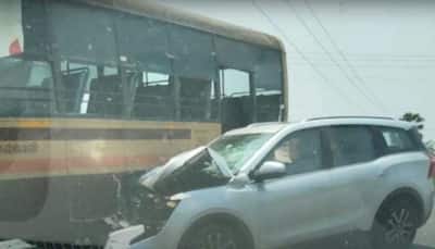 Horrifying footage captures Mahindra XUV700 crashing into a bus: Watch video