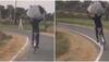 Amazed by his sense of balance Anand Mahindra shares video of 'human Segway'- Watch