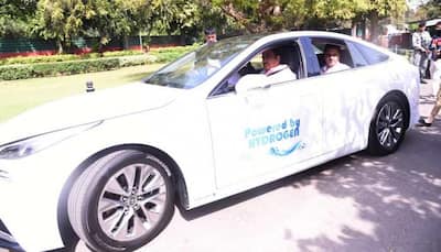 Nitin Gadkari reaches parliament in Hydrogen-fuel Toyota Mirai amidst rising fuel prices