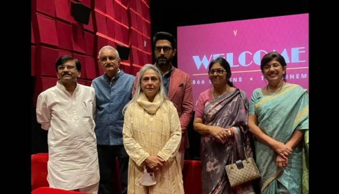 Abhishek Bachchan&#039;s Dasvi: Jaya Bachchan holds special screening for fellow MPs, see pics