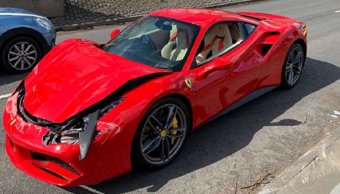 Owner crashes brand new Ferrari 488 worth Rs 1.2 crore mins after taking delivery