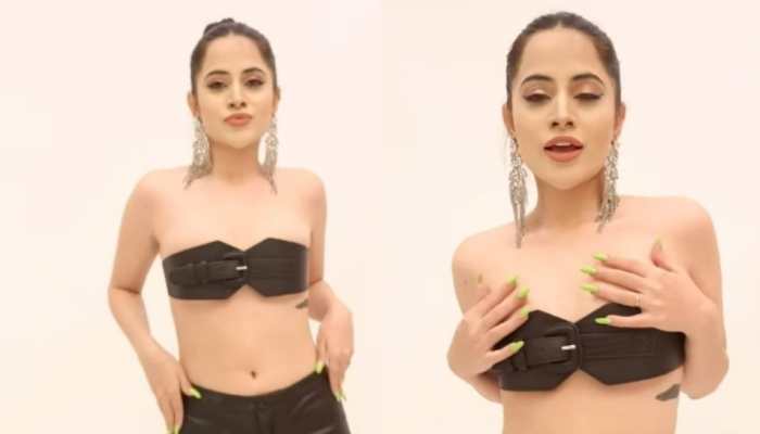 Urfi Javed shows how to wear waist belt as stylish crop top, watch viral video