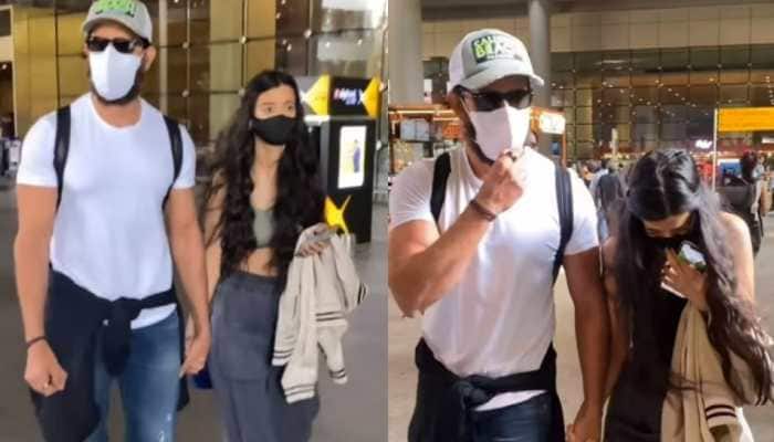 Watch: Hrithik Roshan, Saba Azad get TROLLED for airport PDA, netizens say &#039;she looks like his daughter&#039;