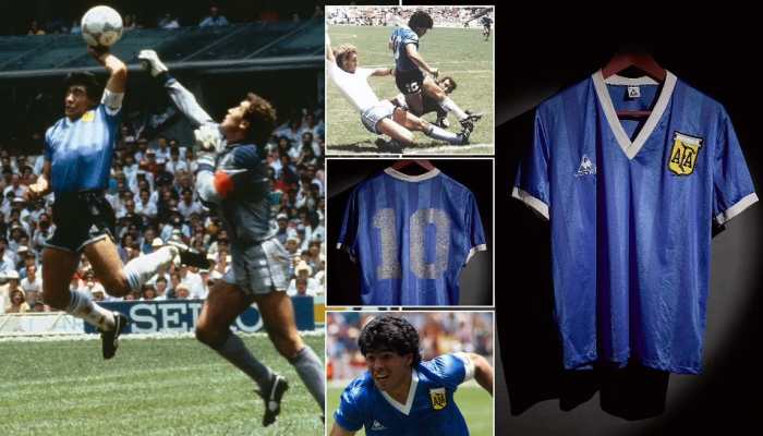 Diego Maradona&#039;s &#039;Hand of God&#039; shirt expected to fetch Rs 40 crore at auction 