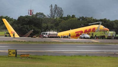 Watch: DHL's Boeing plane crash lands in Costa Rica, splits in two after emergency landing