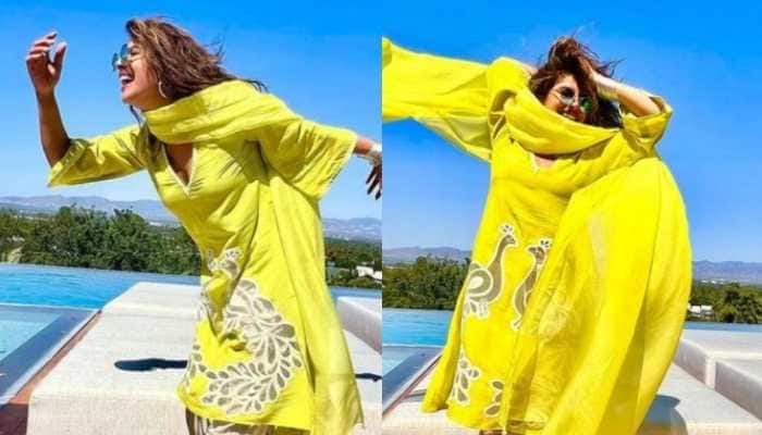Priyanka Chopra is the most gorgeous &#039;desi girl&#039; in yellow salwar, silver hoops: PICS