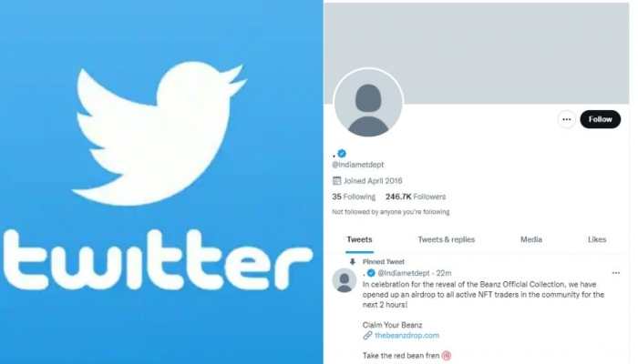 India Meteorological Department's Twitter account hacked