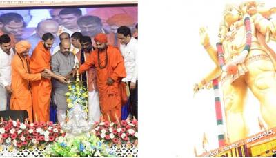 Karnataka CM unveils 161 feet Hanuman statue, says good times ahead 