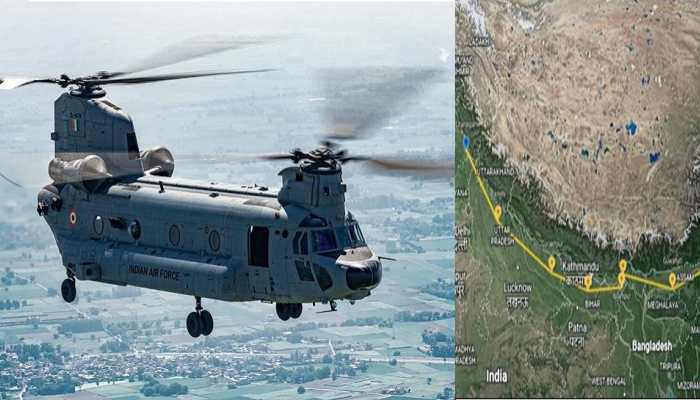 IAF's Chinook performs longest non-stop helicopter sortie from Chandigarh to Assam, creates record