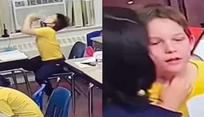 Viral video: New Jersey teacher saves student from choking during class - Watch 