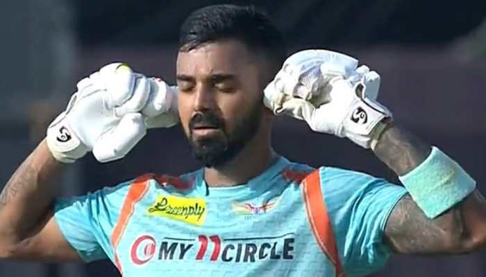 WATCH: KL Rahul&#039;s &#039;shut the outside noise&#039; celebration after slamming TON in his 100th IPL match vs MI