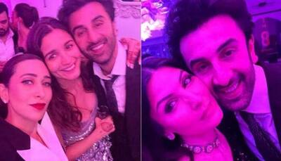 PICS: Ranbir Kapoor dons formals, Alia Bhatt stuns in shimmery dress at post wedding bash