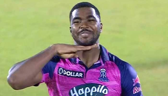 RR vs KKR IPL 2022: Pushpa fever grips Rajasthan Royals’ Obed McCoy, recreates Allu Arjun’s ‘jhukega nahi’ pose, WATCH