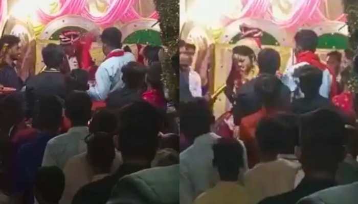 Viral video: Bride slaps groom during varmala ceremony, walks off stage in Uttar Pradesh’s Hamirpur - Watch