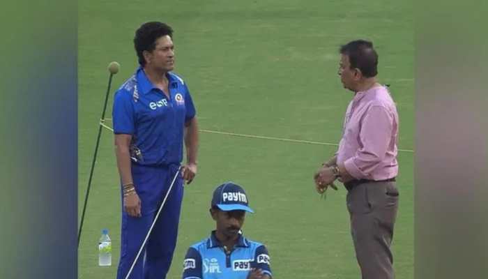 WATCH: Legends Sachin Tendulkar and Sunil Gavaskar meet during IPL 2022, social media can&#039;t stay calm