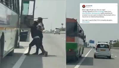 UP Police issues quirky warning against road-rage, shares viral video of bus driver assault incident
