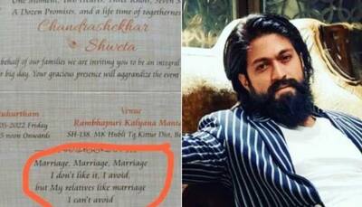 Viral: KGF 2 superfan prints Yash aka Rocky Bhai's dialogue on WEDDING CARD! - See pic