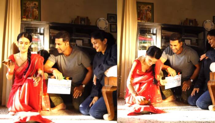 Akshay Kumar, Radhika Madan start shooting for Hindi remake of ‘Soorarai Pottru', perform puja: Video