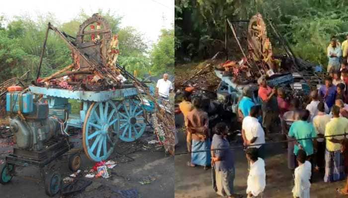 11 killed after temple chariot procession in Tamil Nadu&#039;s Thanjavur comes into contact with live wire
