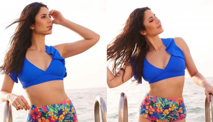 Katrina Kaif raises mercury levels in a tropical blue bikini set, Priyanka Chopra reacts