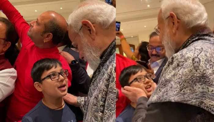 Narendra Modi&#039;s Europe visit: PM grooves as Indian kid sings patriotic song on his arrival in Berlin - WATCH