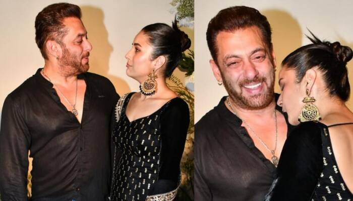 Shehnaaz Gill Kisses Salman Khan At Arpita Khans Eid Bash Tells Him Mujhe Chhor Ke Aao