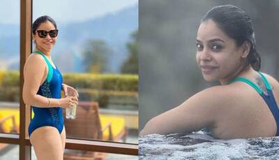 Kapil Sharma Show actress Sumona Chakravarti stuns in an ice-blue swimsuit, sends 'heatwaves away' in pool pics!