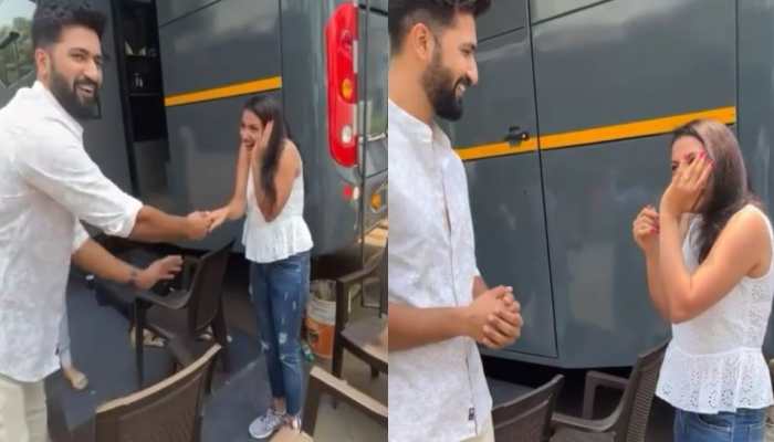 Vicky Kaushal meets emotional fan who rescheduled her flight to see him: Watch viral video