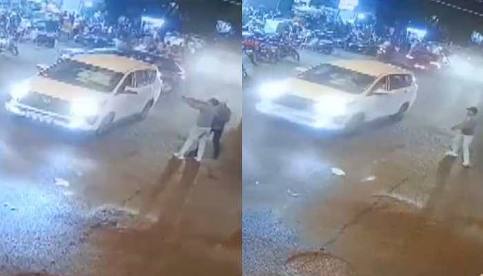 WATCH: Armed men open fire at a car on busy road in Delhi&#039;s Subhash Nagar; two injured