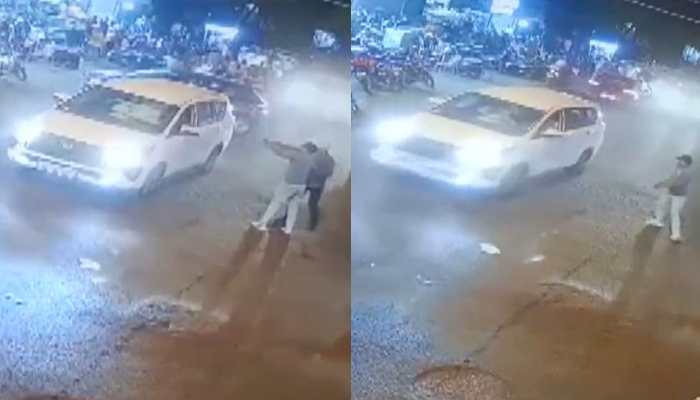 WATCH: Armed men open fire at a car on busy road in Delhi's Subhash Nagar; two injured