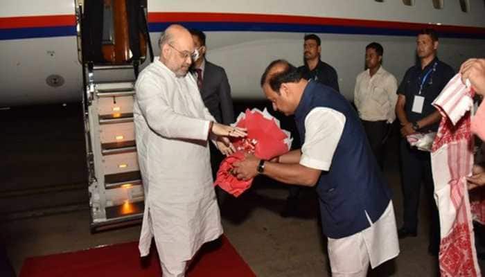 Union Home Minister Amit Shah arrives in Assam on three-day tour