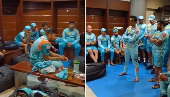 IPL 2022: LSG mentor Gautam Gambhir SLAMS his &#039;weak&#039; players in dressing room after HUMILIATING defeat against GT - watch VIRAL video