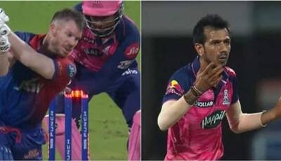 IPL 2022: Yuzvendra Chahal left in SHOCK as David Warner survives despite getting bowled on fair delivery - WATCH