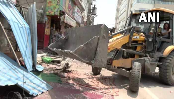 SDMC conducts demolition drive at Vishnu Garden area