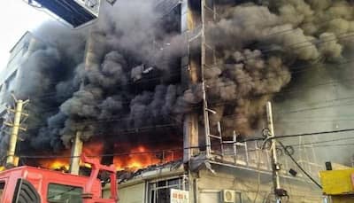 Mundka Delhi fire update: Camera captures terrified people jumping from building to escape blaze
