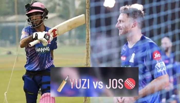 IPL 2022: Rajasthan Royals&#039; batsman Yuzvendra Chahal hits huge six against off-spin of Jos Buttler - Watch 