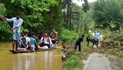 Assam floods: Over 57,000 people, 222 villages affected; rains wash of road- WATCH