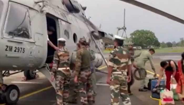 Assam floods: IAF swoops in to rescue stranded train passengers in Dima Hasao district - Watch