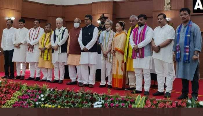 11 ministers take oath as cabinet ministers in Tripura; Opposition parties boycott swearing-in-ceremony