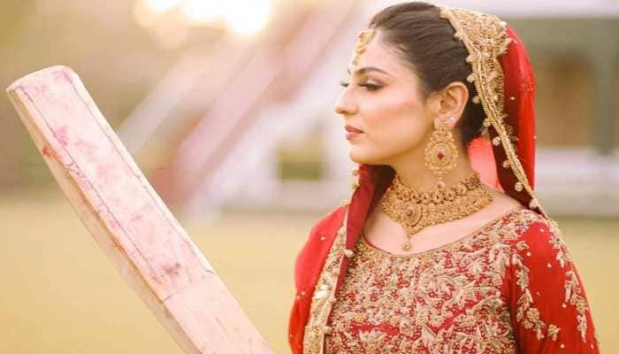 Pakistan women cricketer Kainat Imtiaz got married on March 30 but shared pictures from her cricket-themed wedding photoshoot on Instagram on Monday. (Source: Instagram)